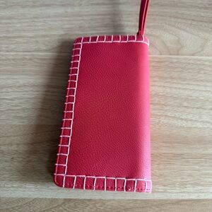 Red Faux Leather Women's Wallet
